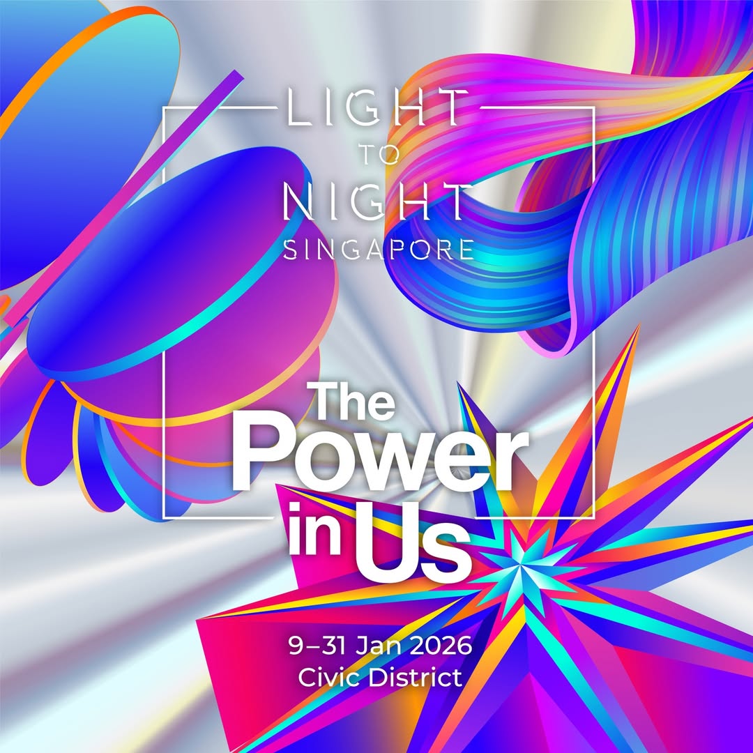 Vibrant light installation at CQ @ Clarke Quay during the Light to Night festival