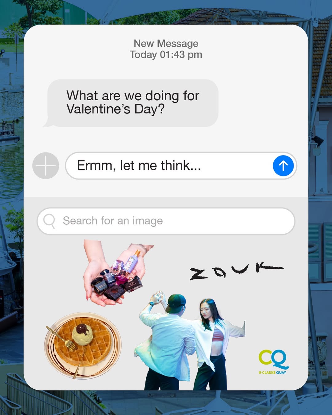 A romantic evening atmosphere at Clarke Quay