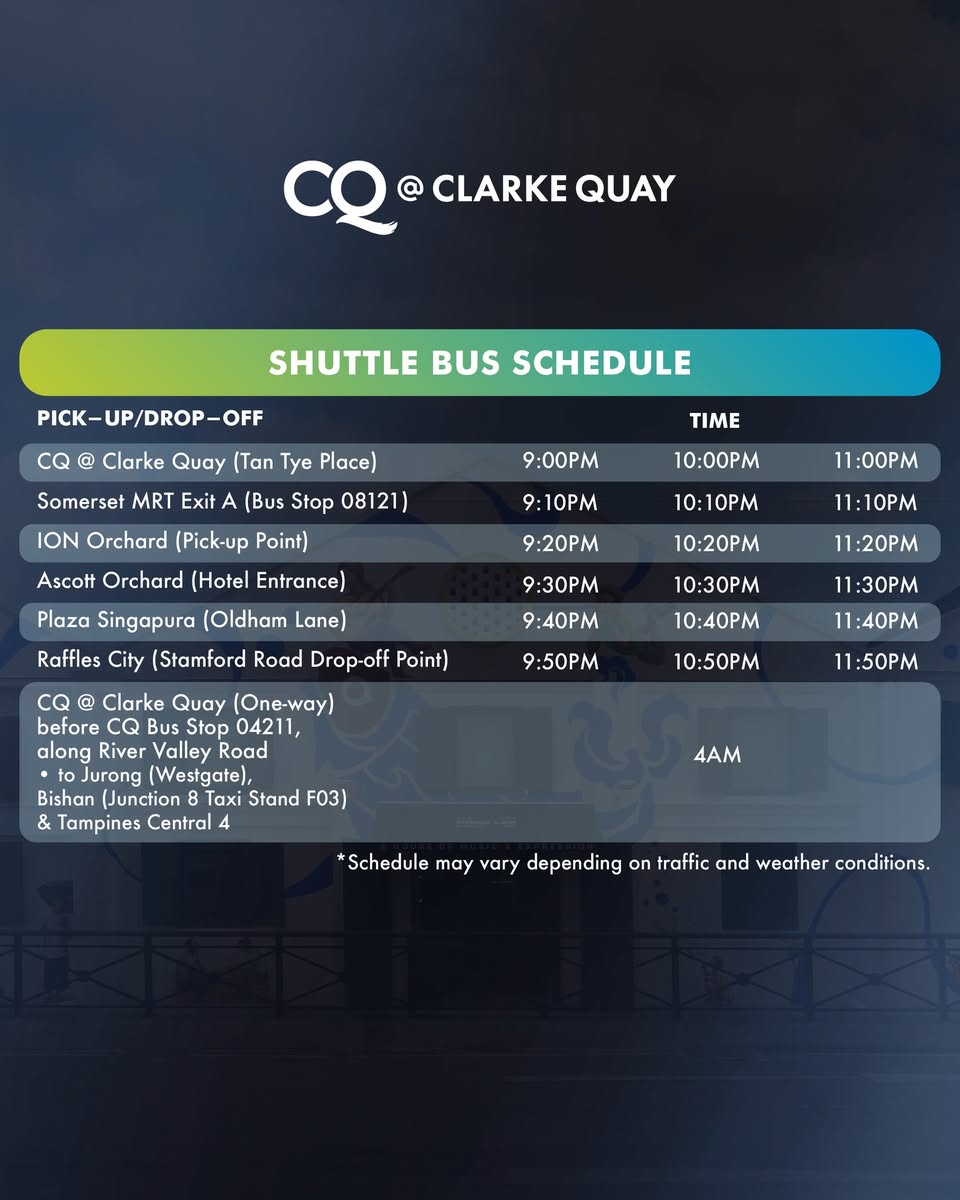 CQ Night Shuttle service announcement