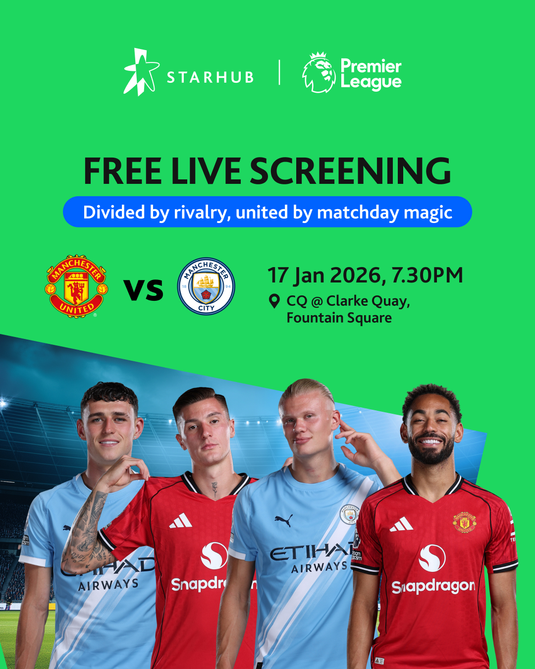 Manchester Derby screening event at CQ @ Clarke Quay