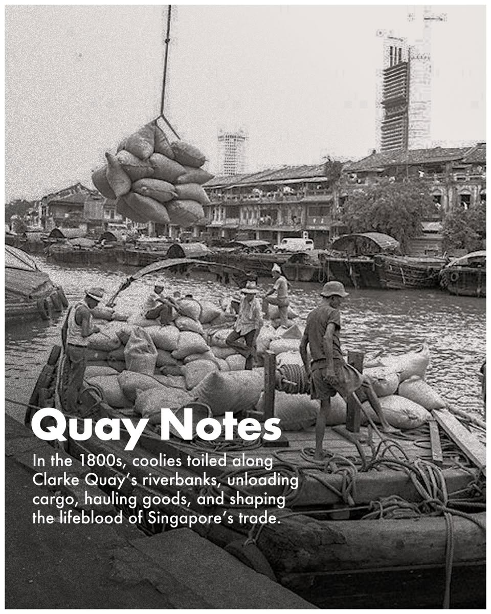 Architectural view of Clarke Quay's colorful buildings lining the Singapore River.