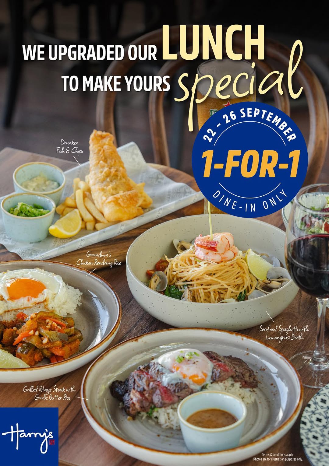 Delicious dishes from Harry's lunch menu