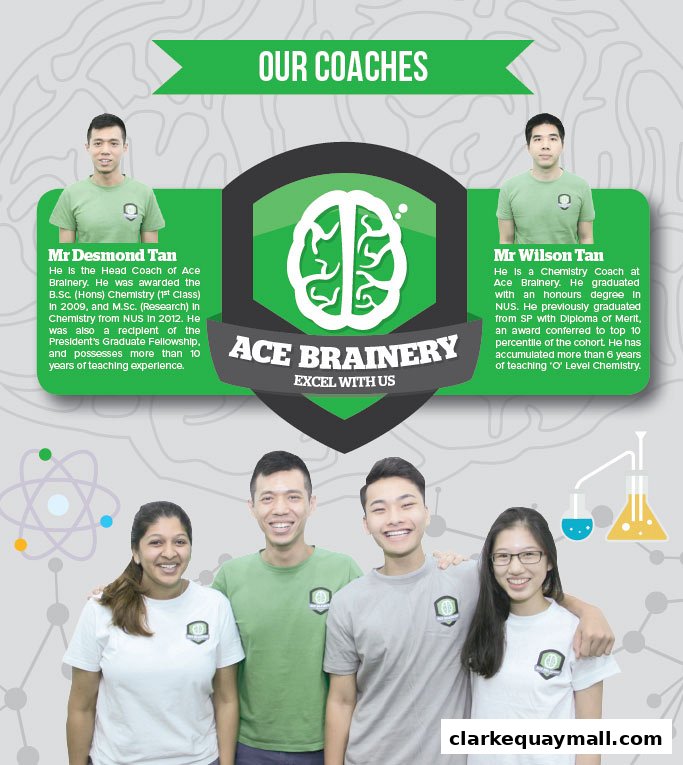 Image showcasing the coaches of Ace Brainery with their profiles and qualifications.