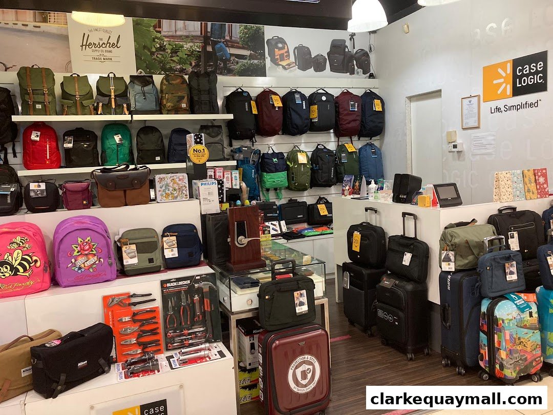 Interior view of a Case Logic store showcasing a wide variety of backpacks, luggage, and accessories.