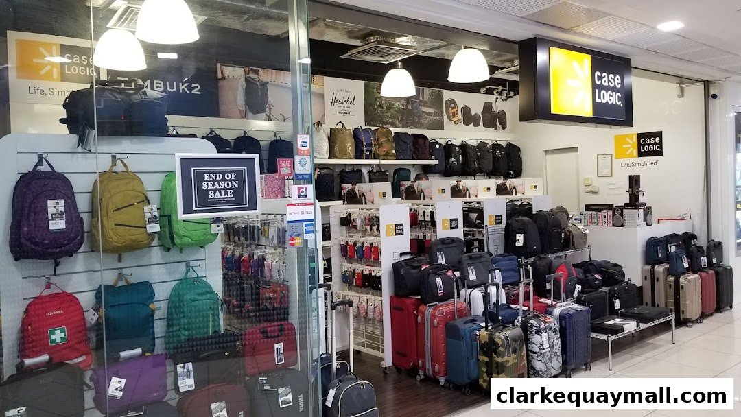 Interior view of a Case Logic store showcasing a wide variety of backpacks, luggage, and travel accessories.