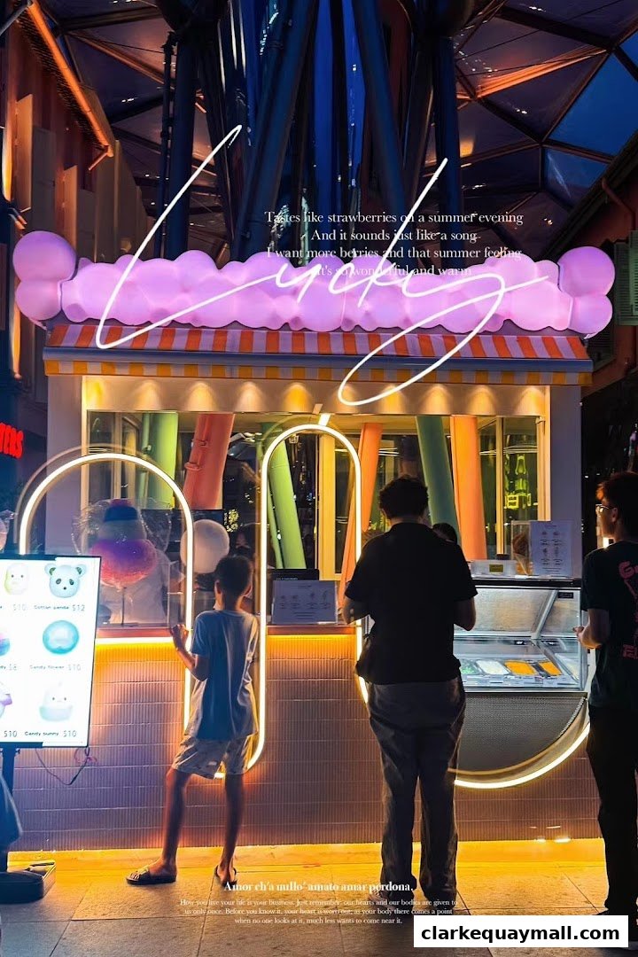A brightly lit dessert shop with people ordering at the counter.