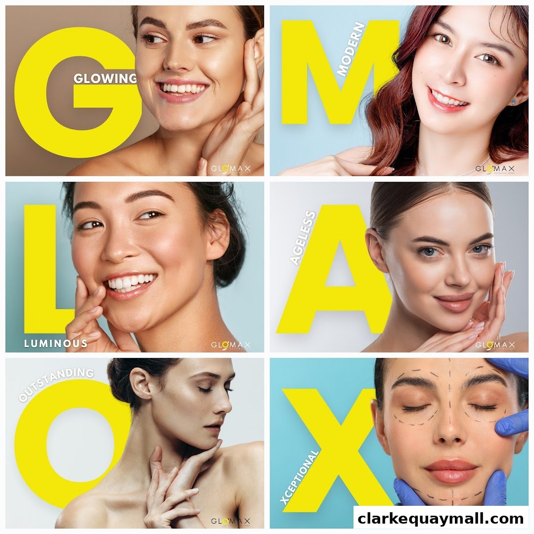 Collage of women's faces showcasing glowing, luminous, modern, ageless, and exceptional beauty.