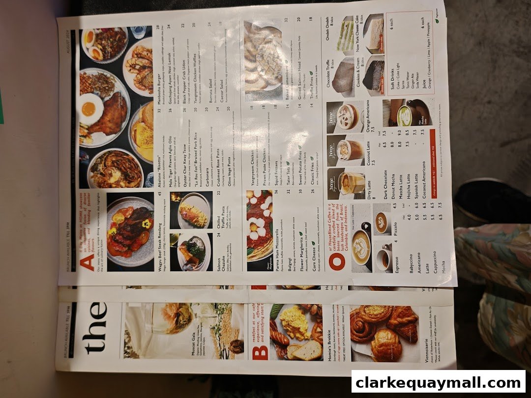 A menu from Home Dusk Live House featuring various food and drink items with prices.