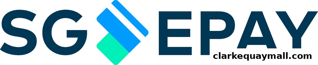 The logo for SG EPAY Pte Ltd, featuring bold blue text and a colorful abstract graphic.