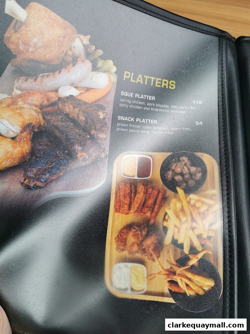 A menu page showcasing two platters with images and descriptions.
