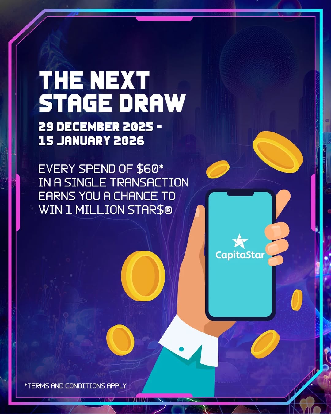 CapitaLand Malls The Next Stage Draw promotional banner