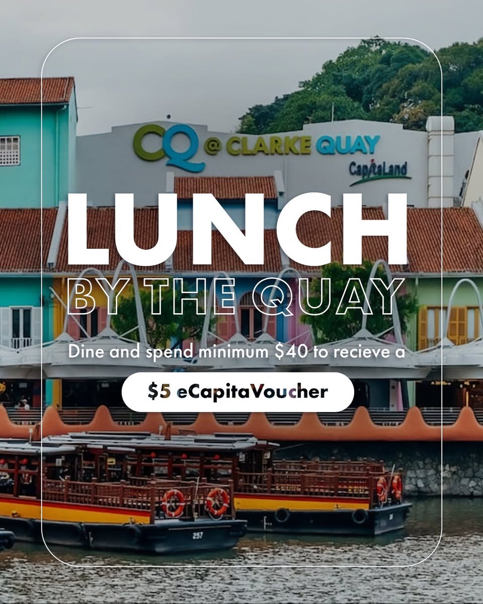 Vibrant outdoor dining area at CQ @ Clarke Quay