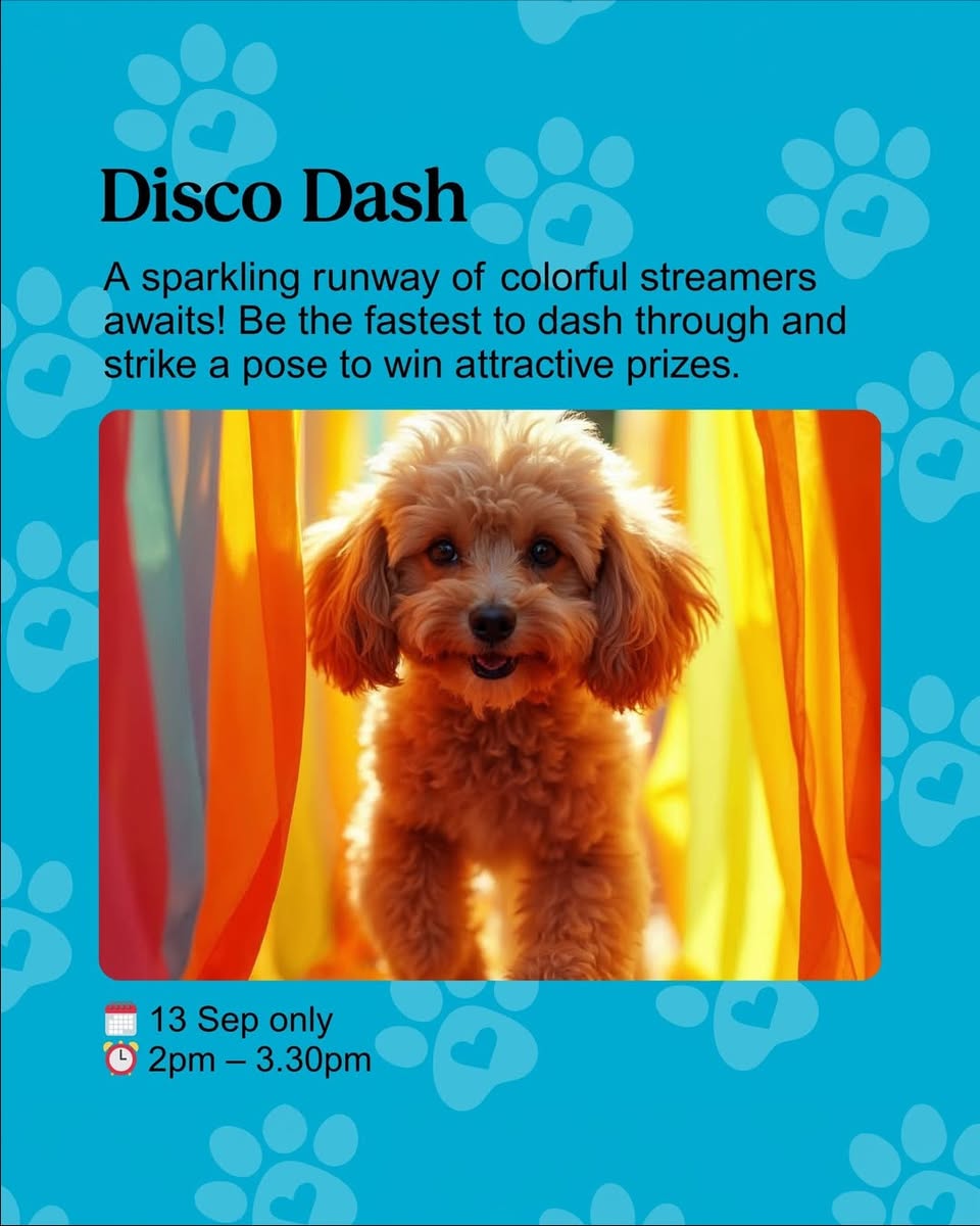 Pet owners and their furry companions posing at a festive photo booth